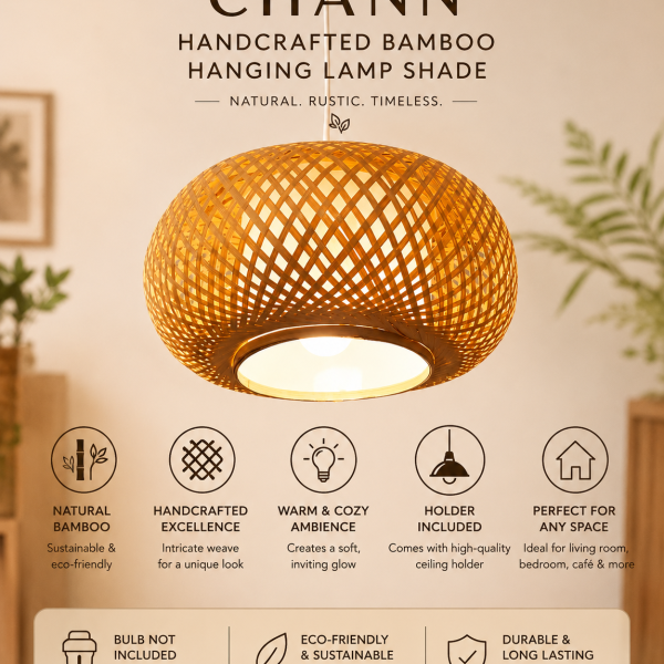 Bamboo Nest Hanging Pendant Lamp