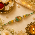 Premium Pastel Green & Yellow Rakhi