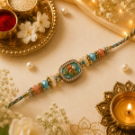 Premium Pastel Blue & Pink Rakhi