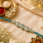 Premium Green Stone Rakhi