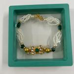 Premium Kundan Bracelet Rakhi Floral