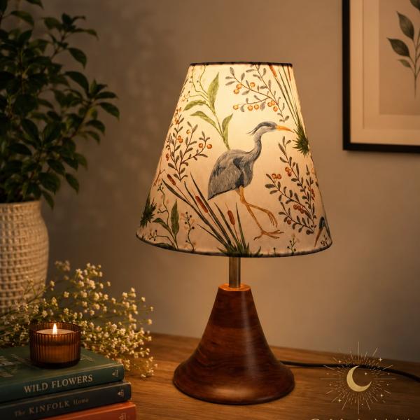 Wooden Bedside Table Lamp