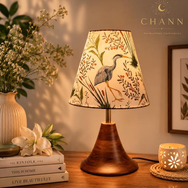 Wooden Bedside Table Lamp