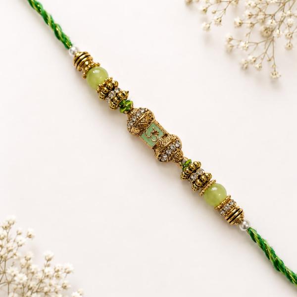 Green Om Rakhi